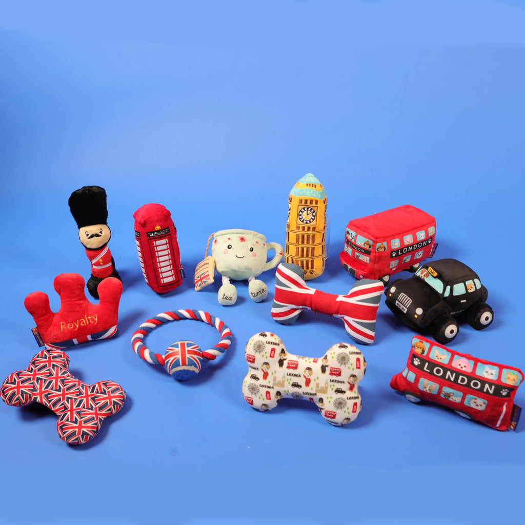 Plush toys that look like iconic British things