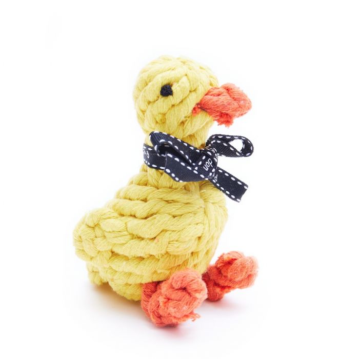 Duck dog toy made out of rope